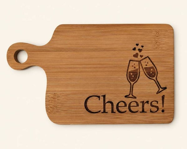 Borrelplankje bamboe 18x11cm CHEERS