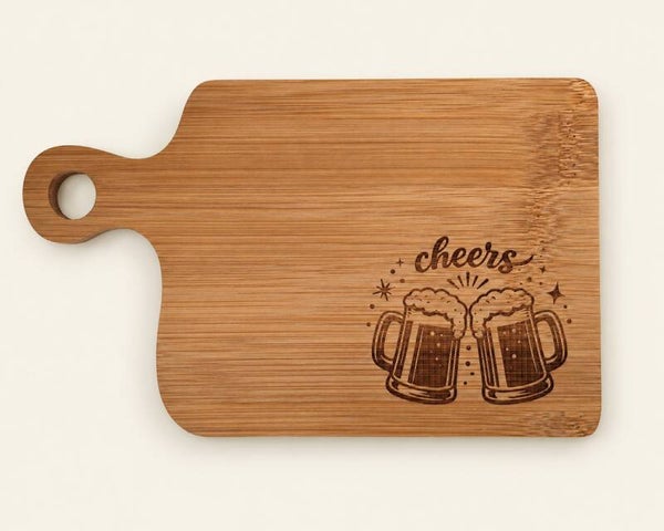 Borrelplankje bamboe 18x11cm CHEERS