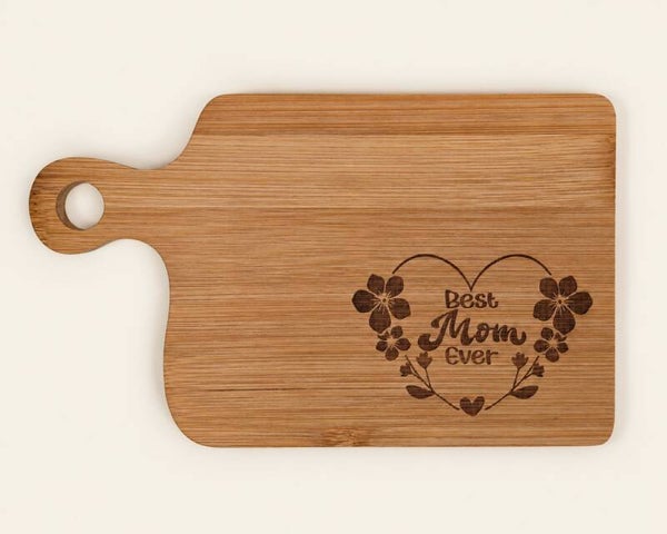 Borrelplankje bamboe 18x11cm BEST MOM EVER