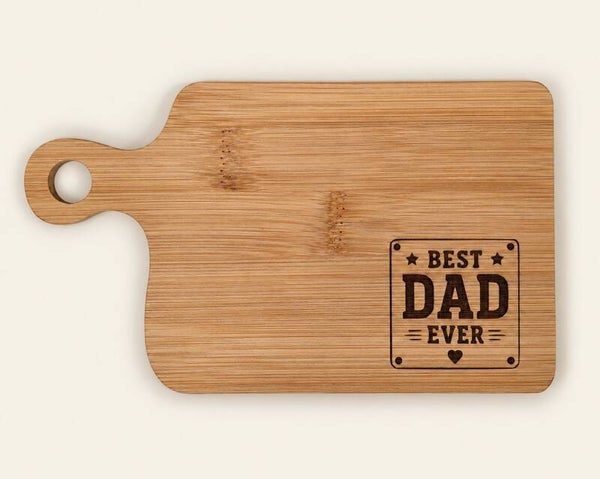 Borrelplankje bamboe 18x11cm BEST DAD EVER
