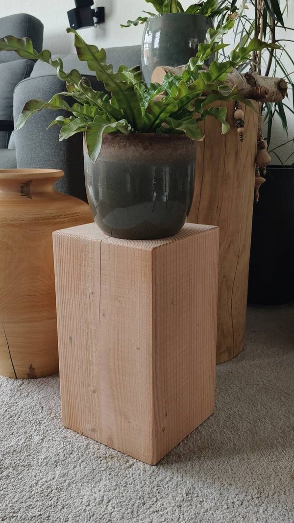 Mini zuil - houten blok Douglas 34,5cm #01