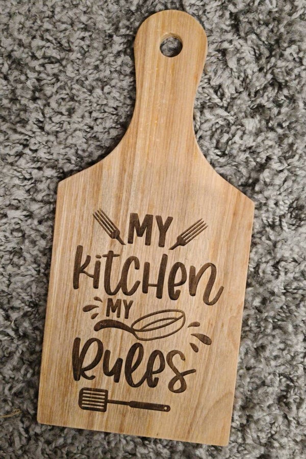 Borrelplankje 30x14cm MY KITCHEN MY RULES