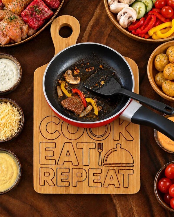 Gourmetplankje BAMBOE 18x11cm COOK EAT REPEAT #1