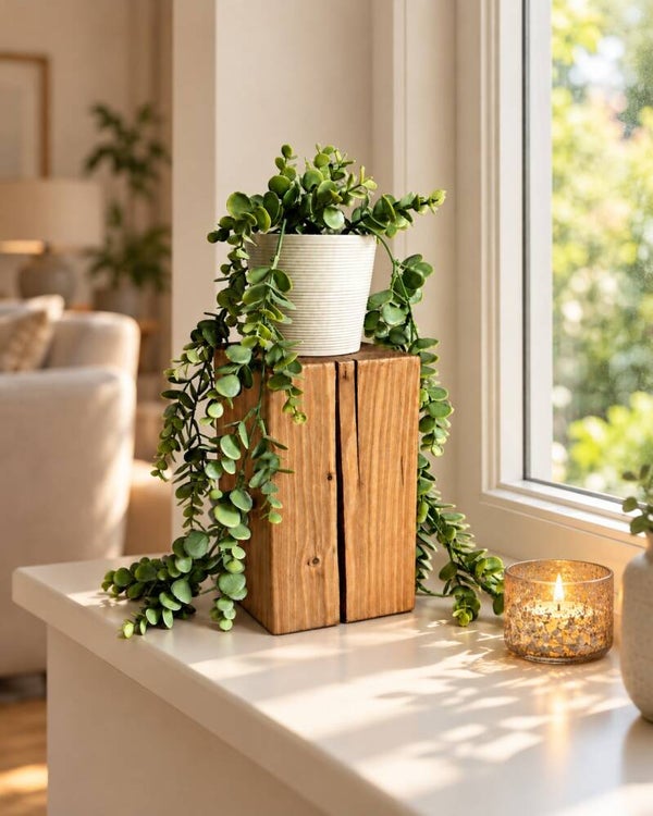 Houten blok - sokkel - kleine zuil DOUGLAS H24cm #D27