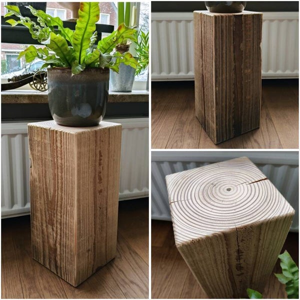 Houten blok - kleine zuil Douglas 44cm