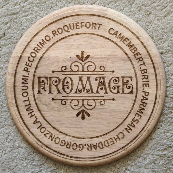 Borrelplank rond 23cm FROMAGE