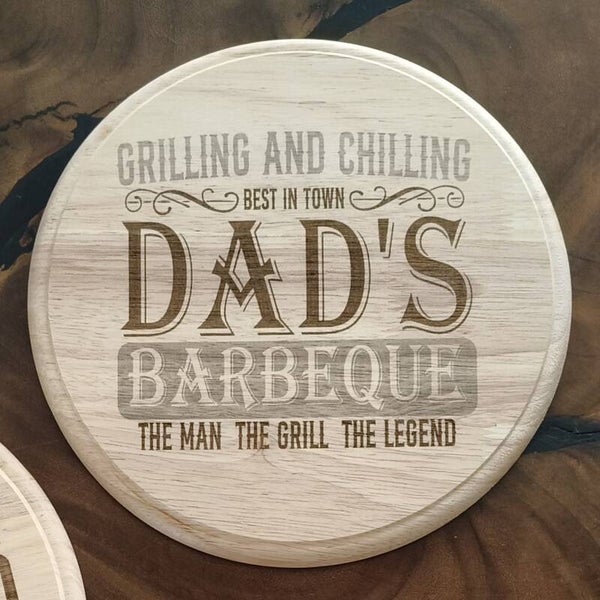 Borrelplank rond 23cm DAD'S BBQ
