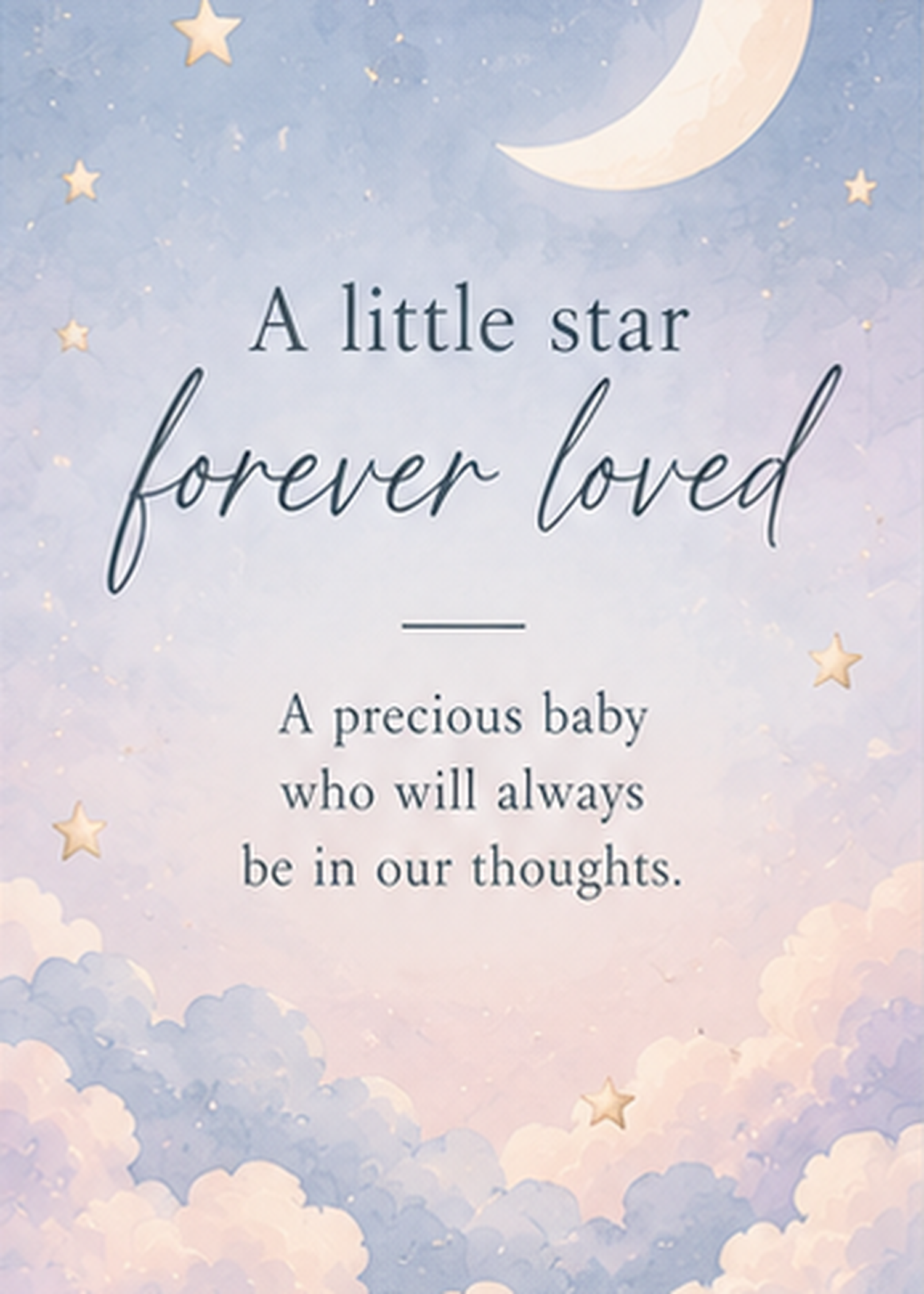 Baby Loss Card – A Little Star Forever Loved