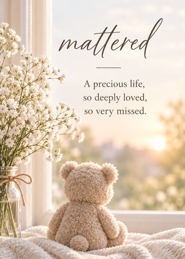 Baby Loss Card – You Always Mattered