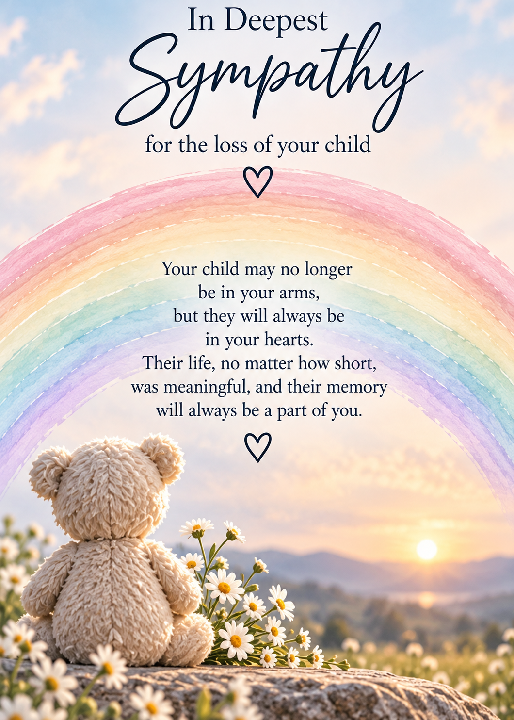 Deepest Sympathy Card for Loss of a Child