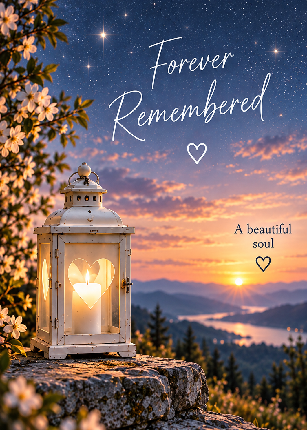In Remembrance Sympathy Card – Sunset Beach
