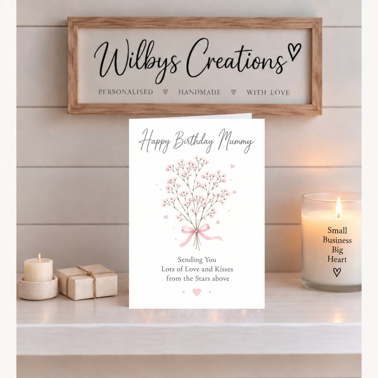 Birthday Card for Mummy – Baby’s Breath Flowers