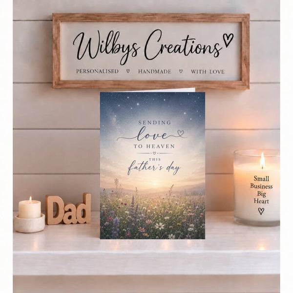Father’s Day Card to Heaven – Wildflower Sunset