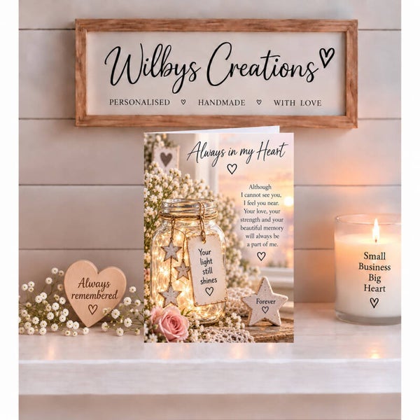 Remembrance Card – Always in My Heart – Memory Light