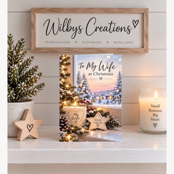 Christmas Card for Wife in Heaven – Candle by the Tree
