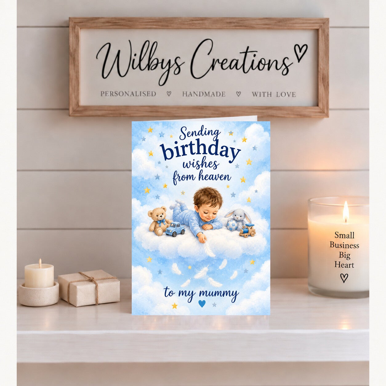 Birthday Card for Mummy from Heaven – Blue Cloud Wishes