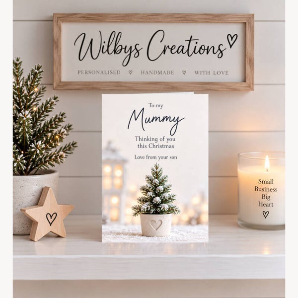 Christmas Card From Son to Mummy in Heaven – Mini Christmas Tree