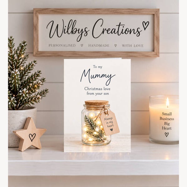 Christmas Card From Son to Mummy in Heaven – Glowing Christmas Jar