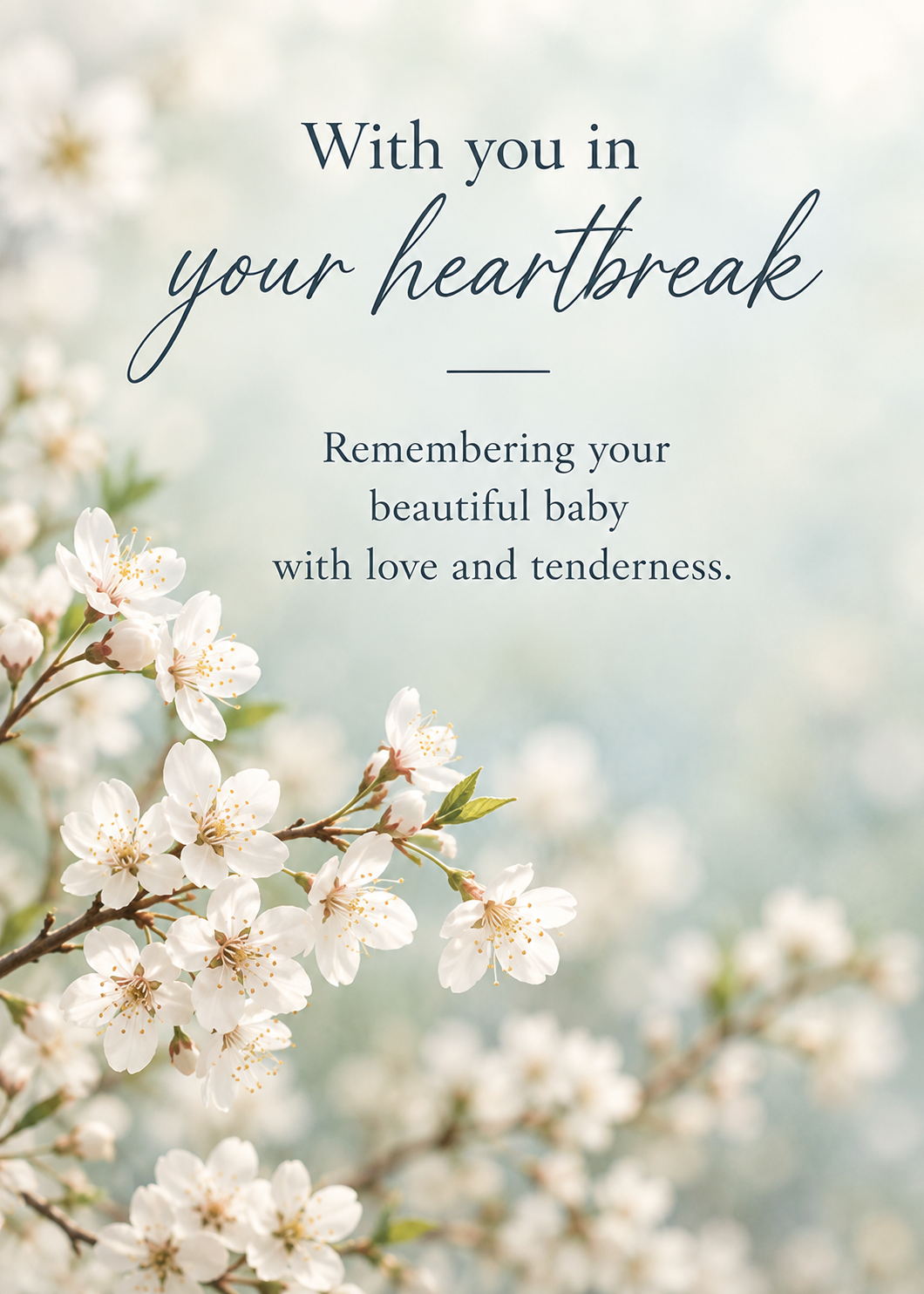 Baby Loss Card – With You in Your Heartbreak