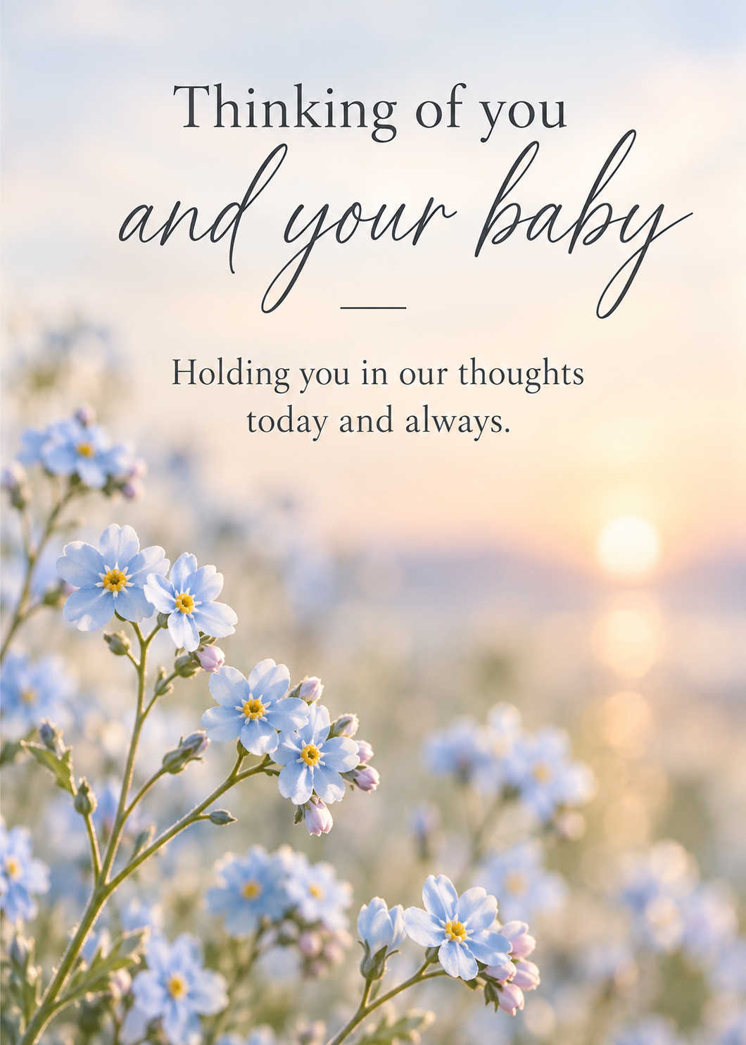 Baby Loss Card – Thinking of You and Your Baby