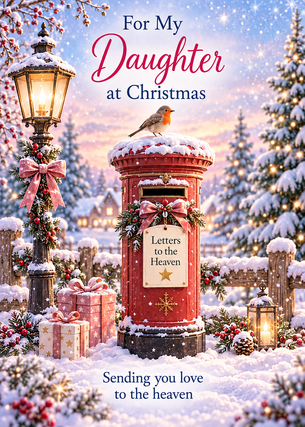 Christmas Card for Daughter in Heaven – Christmas Post Box