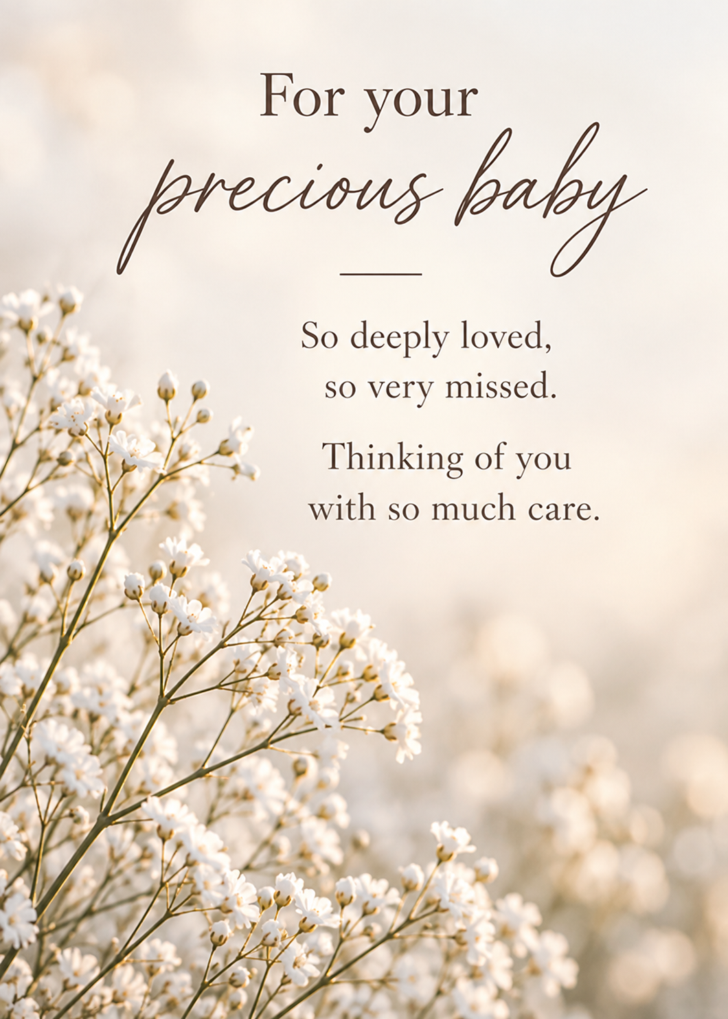 Baby Loss Card – For Your Precious Baby