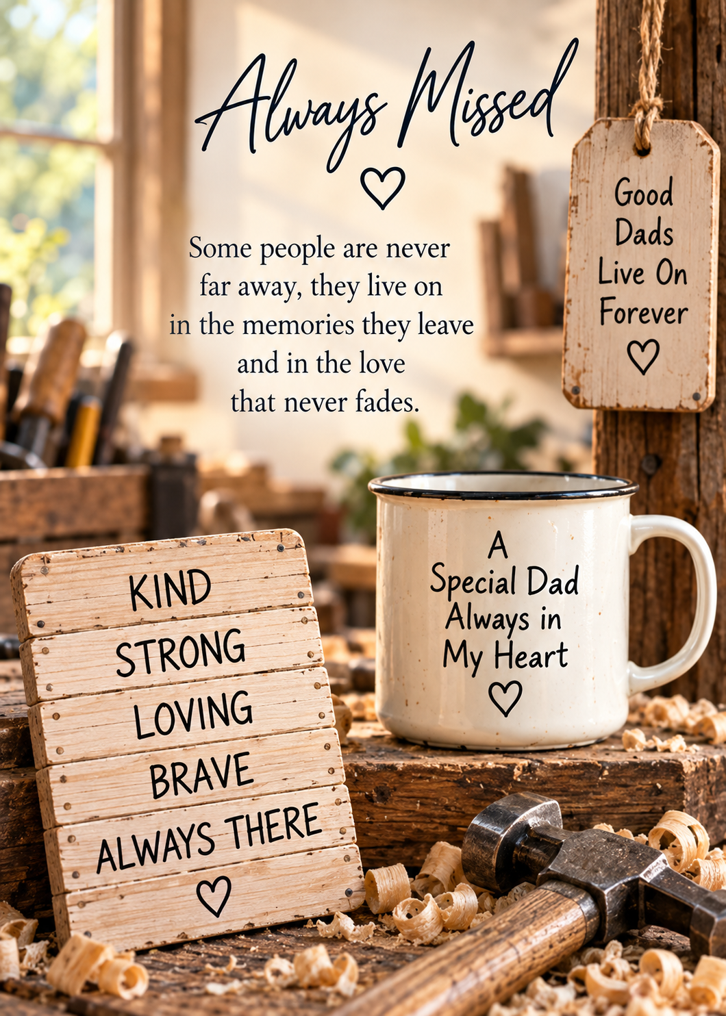 Sympathy Card for Dad – Good Dads Live On Forever