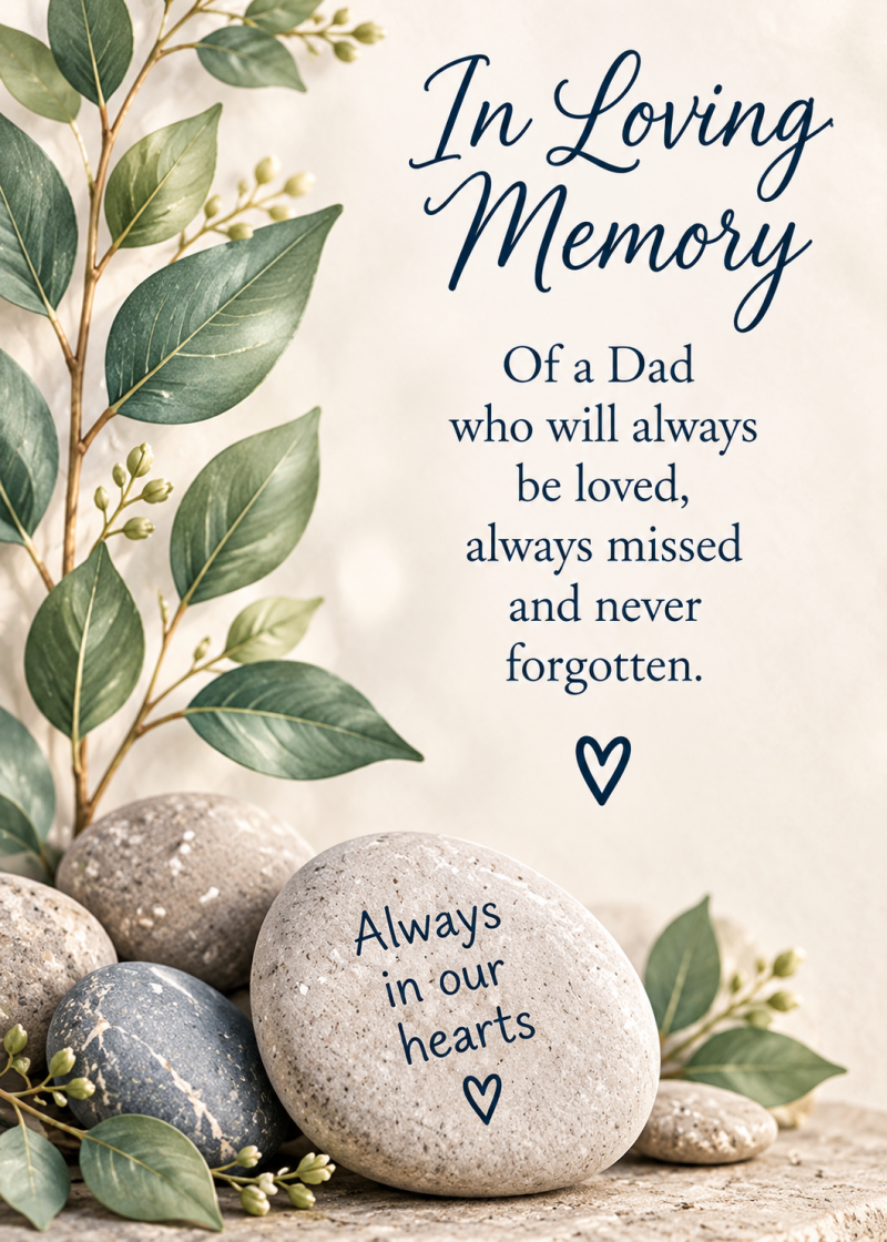 Sympathy and remembrance cards