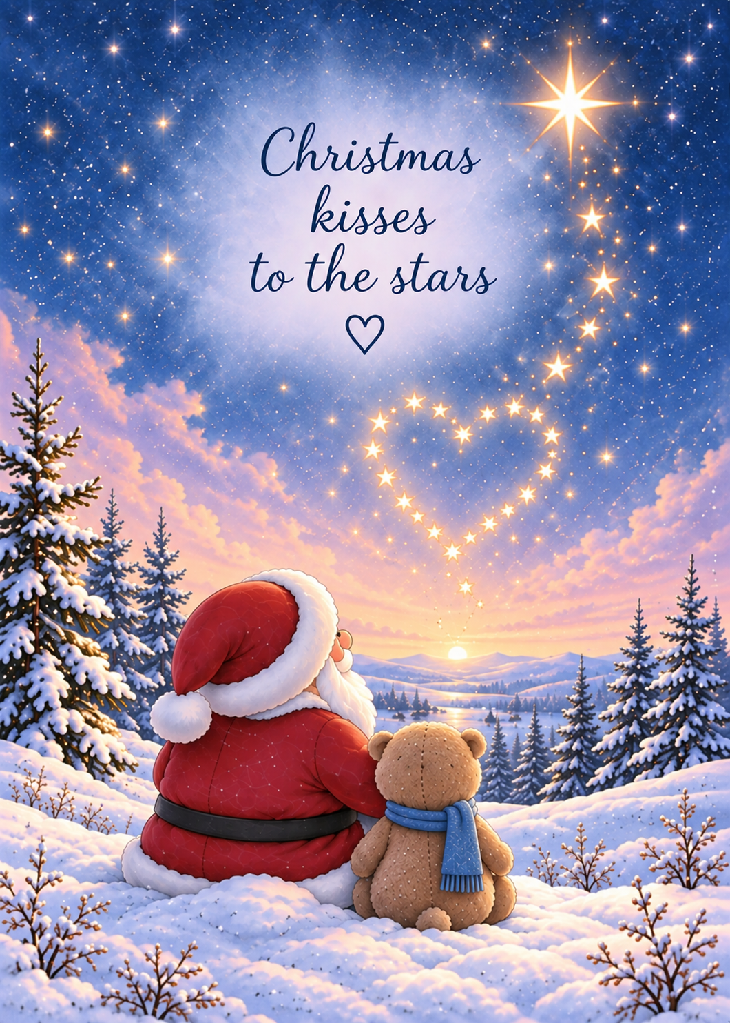 Christmas Card for a Child in Heaven – Christmas Kisses to the Stars
