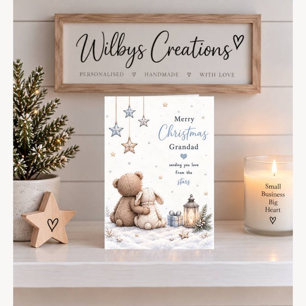 Merry Christmas Grandad – Teddy & Bunny in the Snow Card