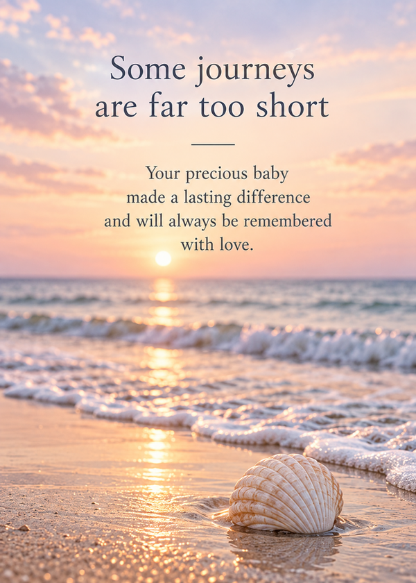 Baby Loss Card – Some Journeys Are Far Too Short