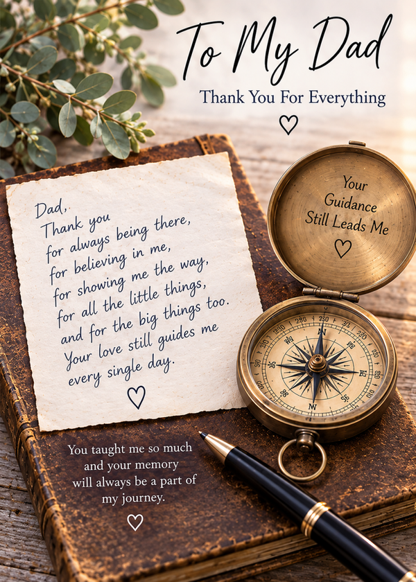 Sympathy Card for Dad – Part of My Story