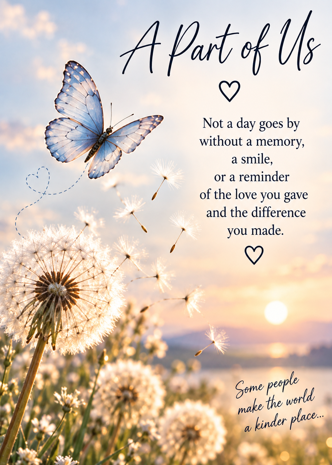A Part of Us Sympathy Card – Butterfly