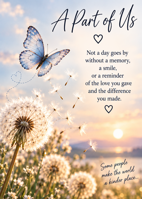 A Part of Us Sympathy Card – Butterfly