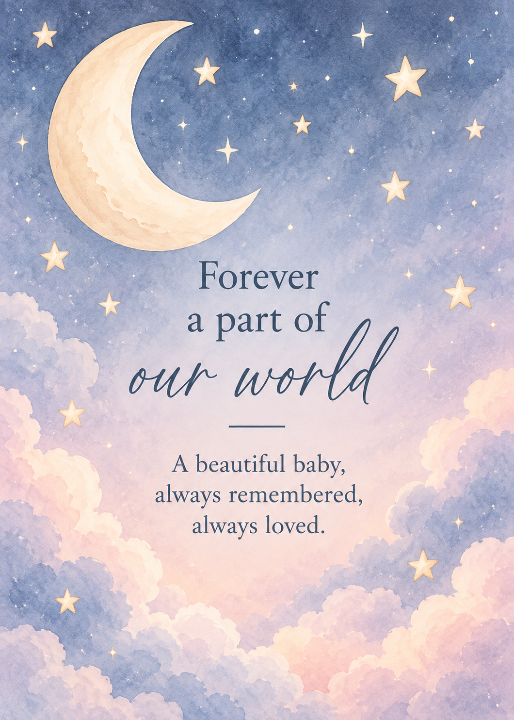 Baby Loss Card – Forever Part of Our World