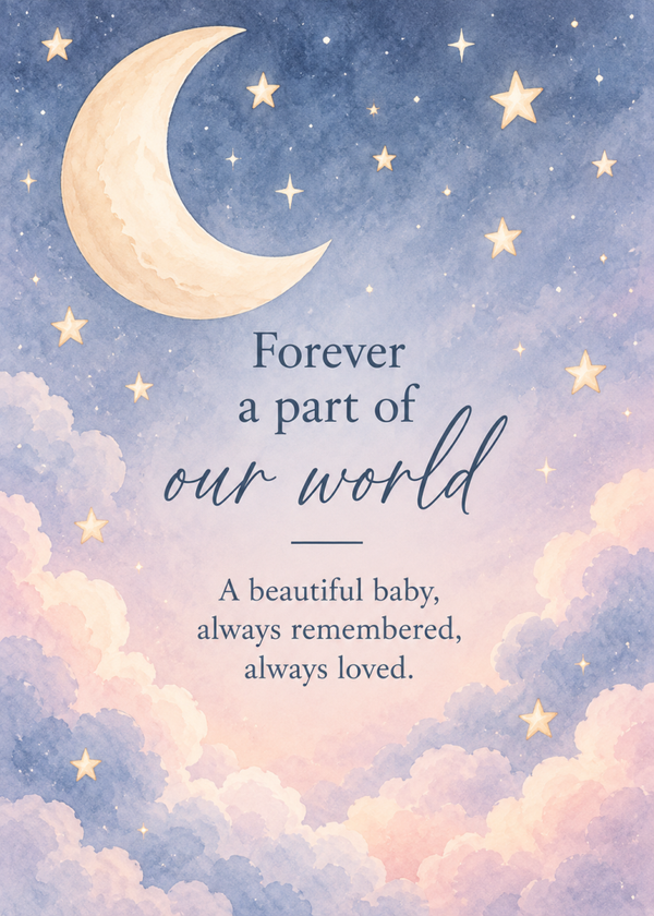 Baby Loss Card – Forever Part of Our World