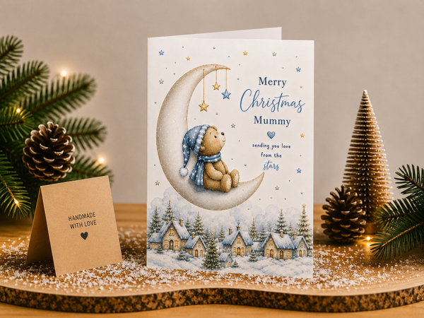 Mummy Christmas Card – Child in Christmas Bauble