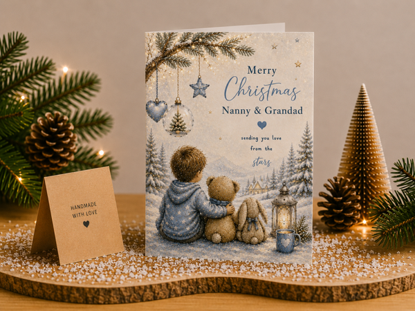 Merry Christmas Nanny & Grandad Card – Winter Village