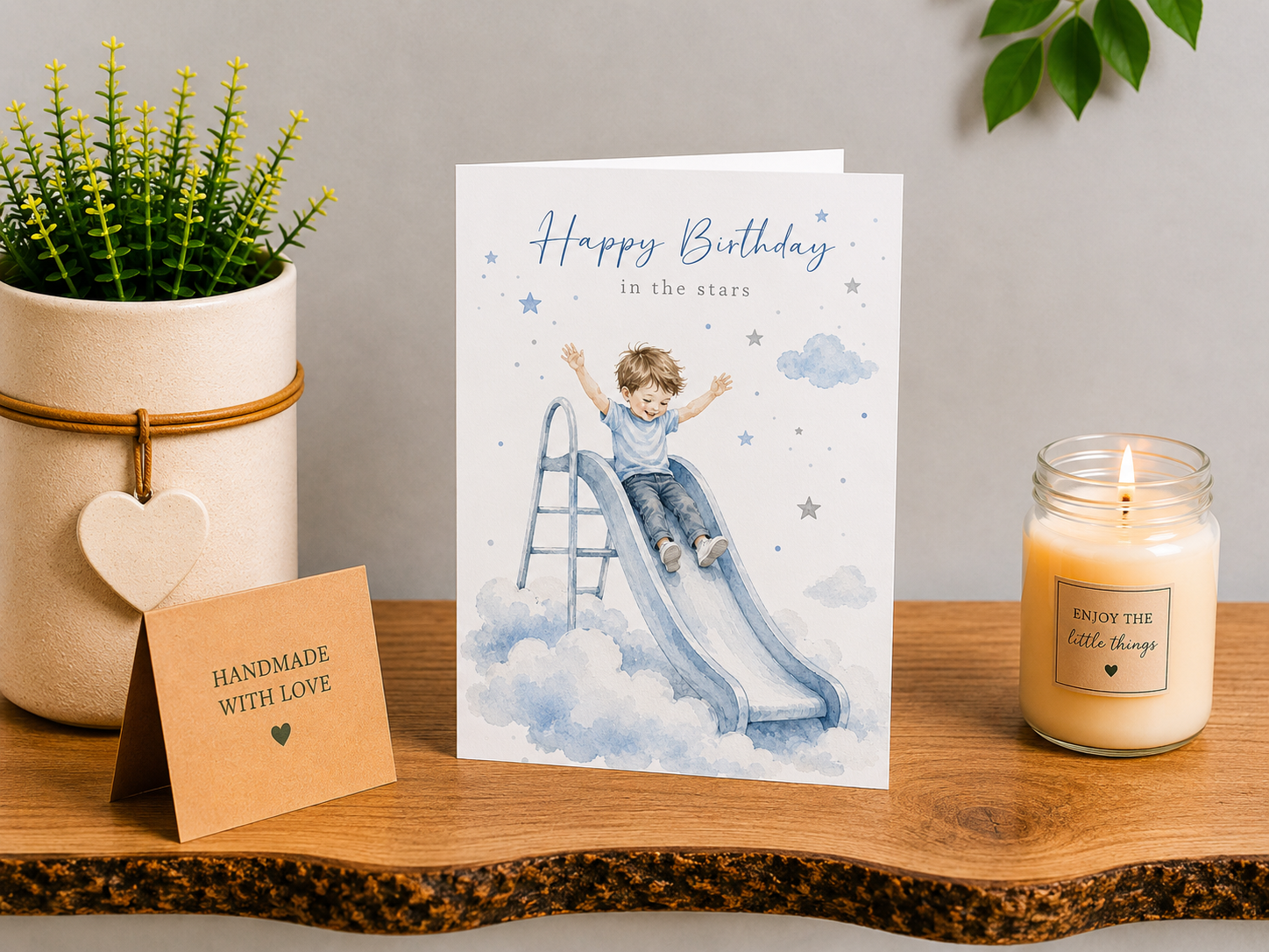 Happy Birthday in the Stars Card for a Little Boy