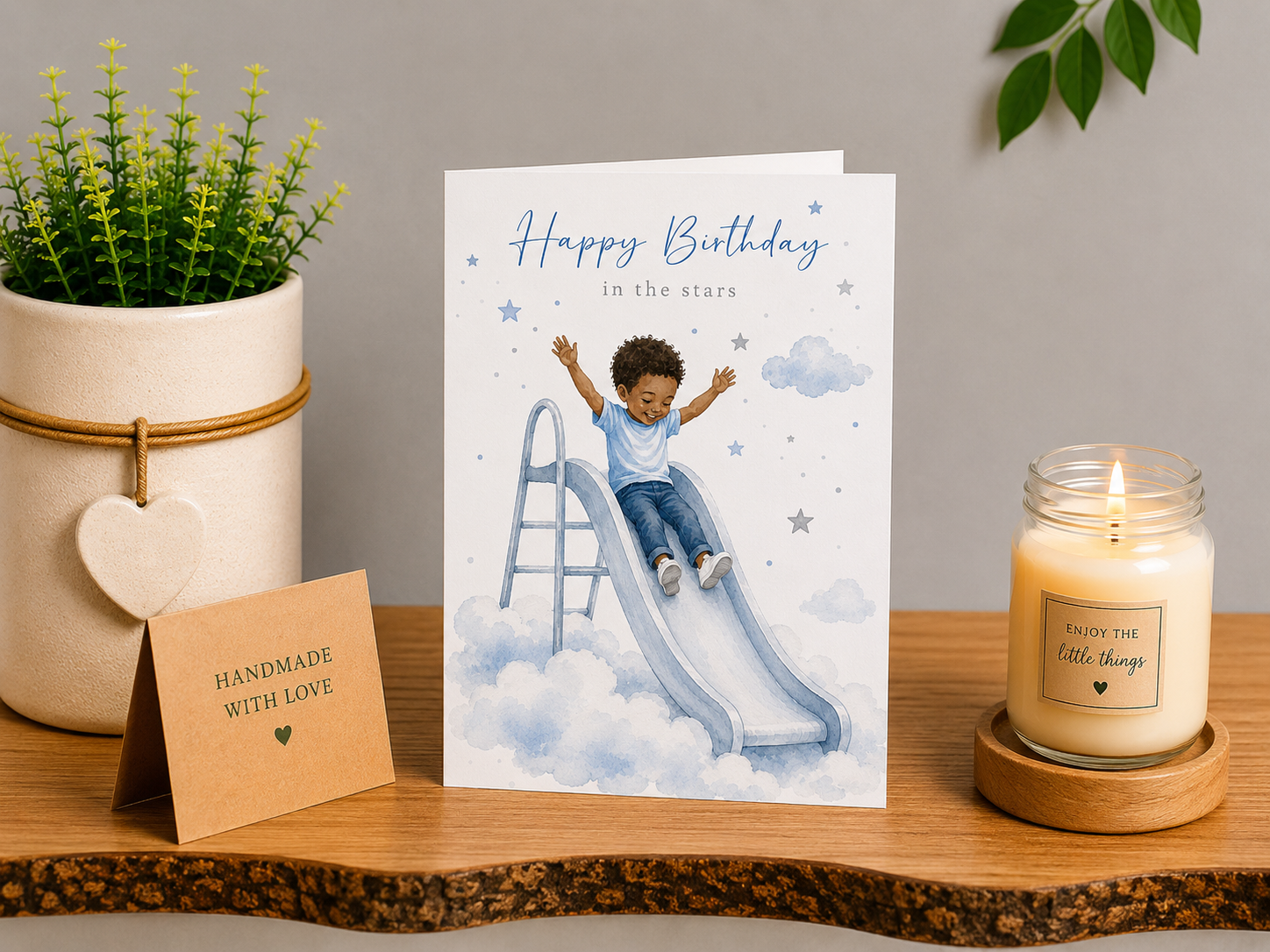 Happy Birthday in the Stars Card for a Little Boy