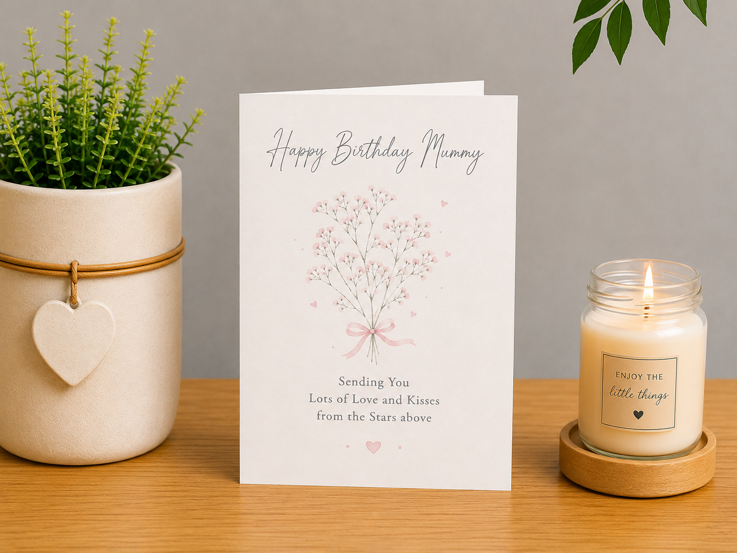 Birthday Card for Mummy – Baby’s Breath Flowers