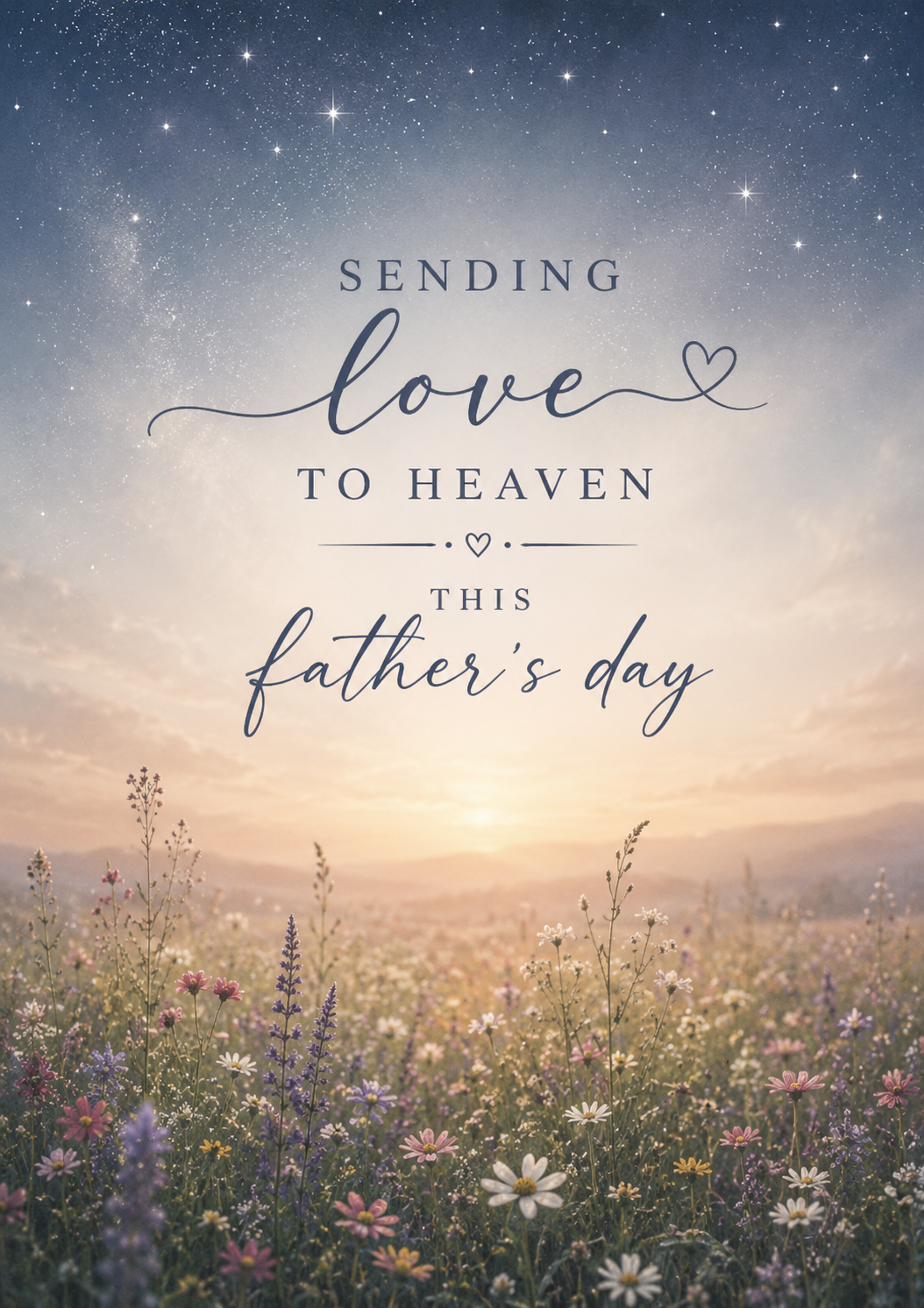 Father’s Day Card – Sending Love to Heaven