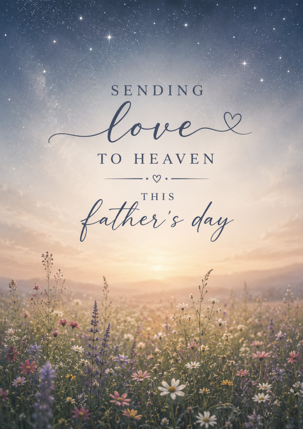 Father’s Day Card – Sending Love to Heaven