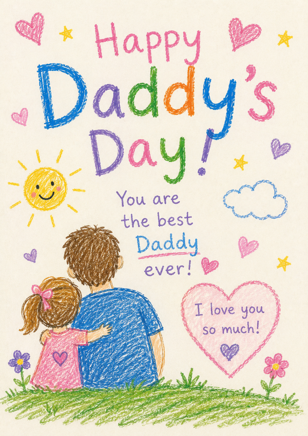 Father’s Day Card for Daddy from a Daughter – Best Daddy