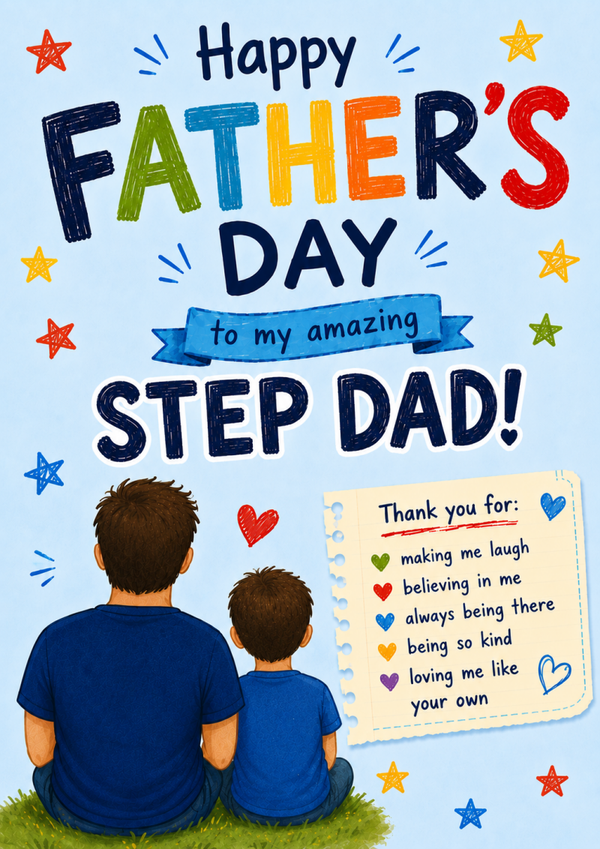 Father’s Day Card for an Amazing Step Dad – Thank You