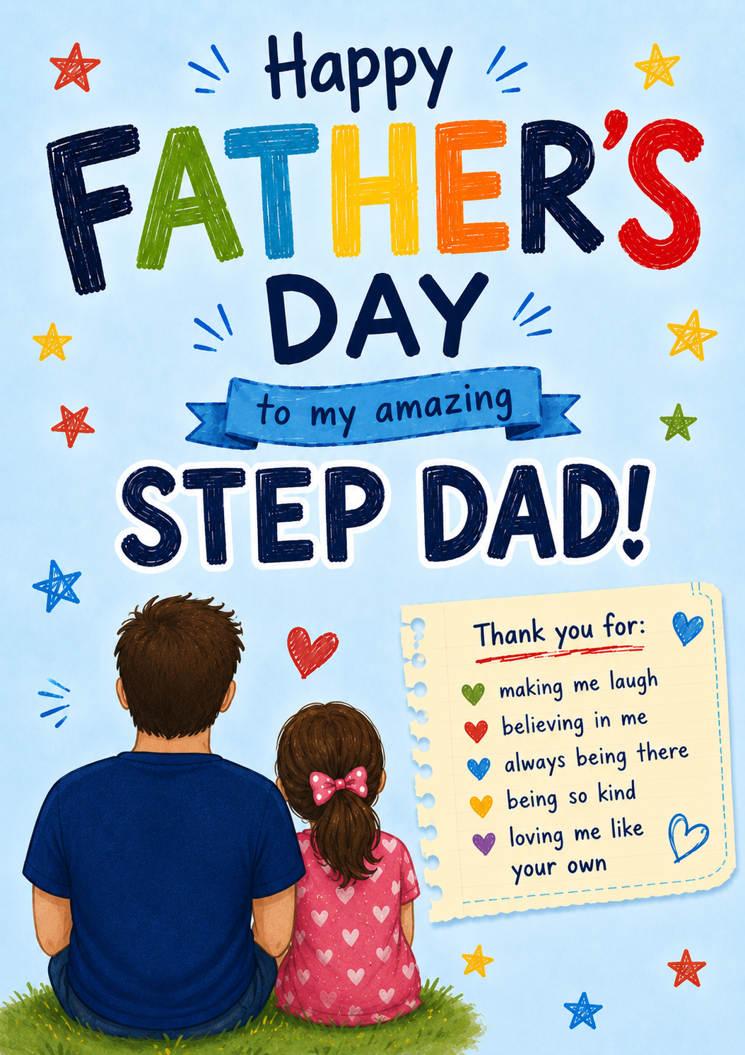 Father’s Day Card for an Amazing Step Dad from a Daughter