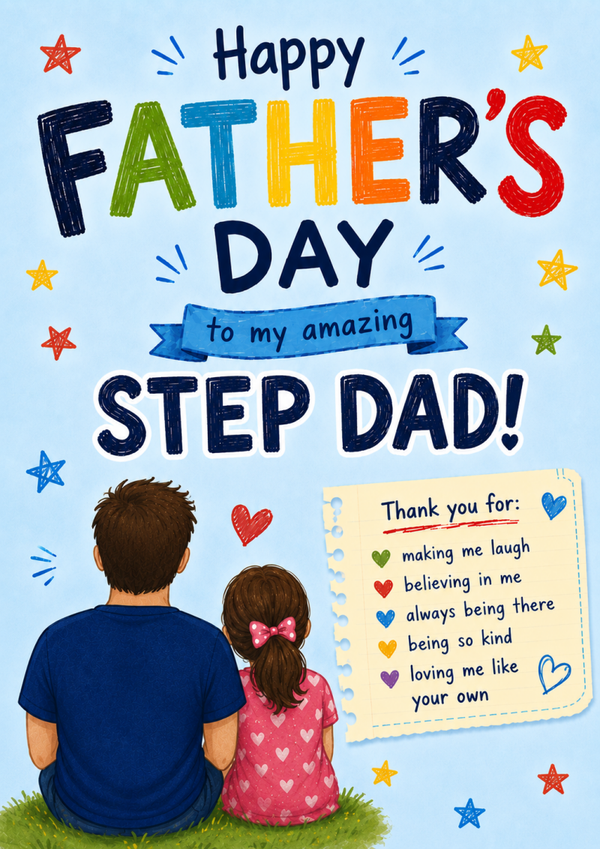 Father’s Day Card for an Amazing Step Dad from a Daughter