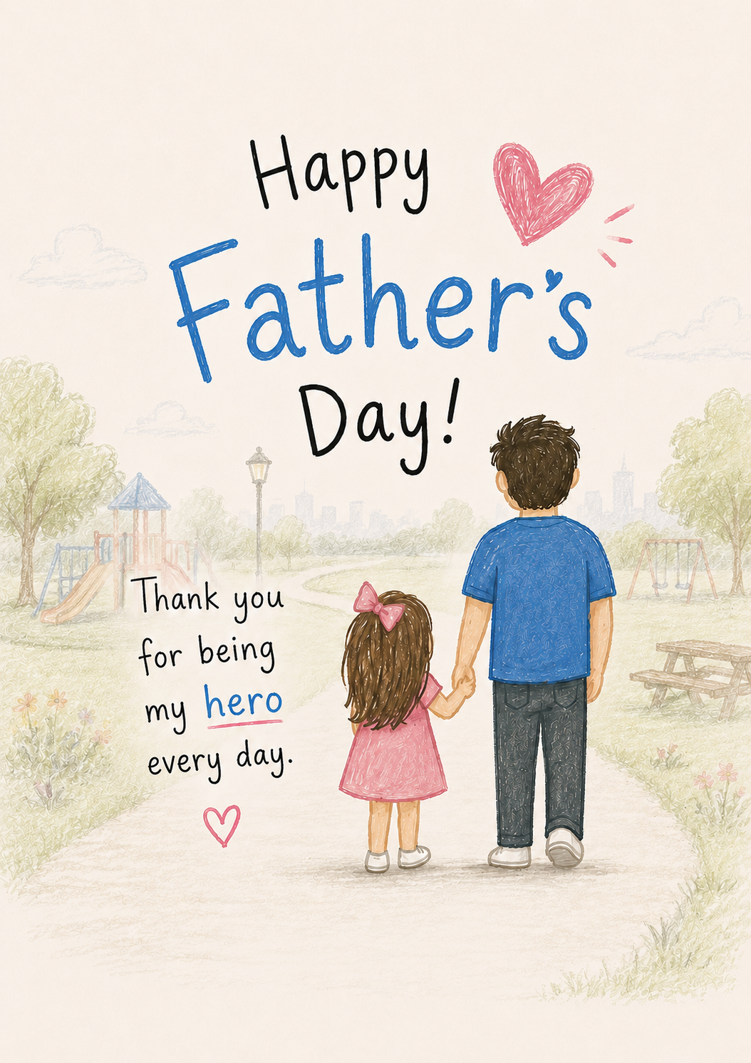 Father’s Day Card for Dad from a Daughter – Thank You