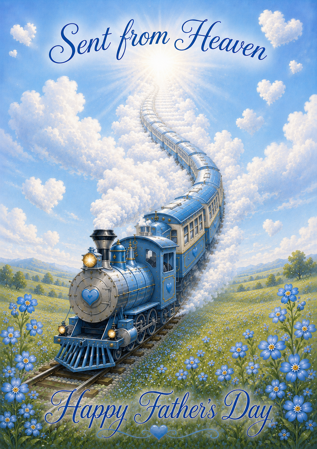 Father’s Day Card from Heaven – Blue Train