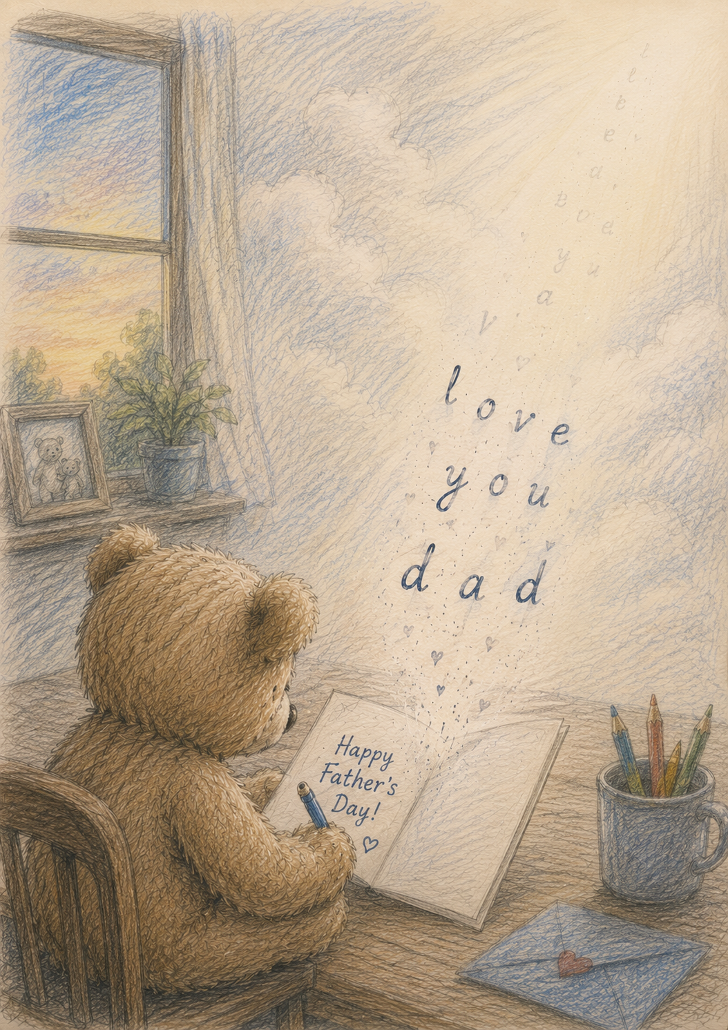 Father’s Day Card for Dad – Teddy Letter